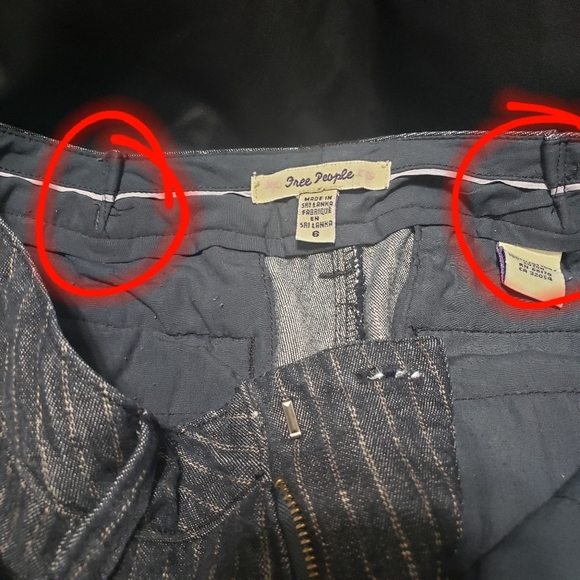 Free People Sz 6 Pinstripe Trousers- Alter… - Picture 4 of 15